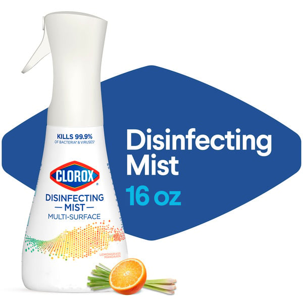 Cleaning Products Clorox Disinfecting Mist, Lemongrass Mandarin, Sanitizing & Antibacterial Spray hero