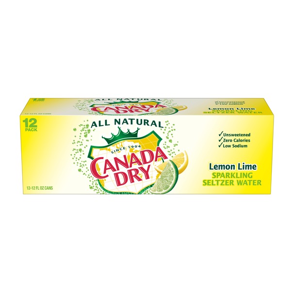 Water, Seltzer & Sparkling Water Canada Dry Lemon Lime Sparkling Seltzer Water hero