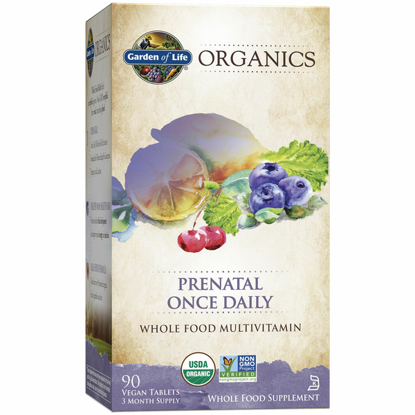 Prenatal Multivitamins Garden of Life Multivitamin, Whole Food, Prenatal Once Daily, Vegan Tablets hero