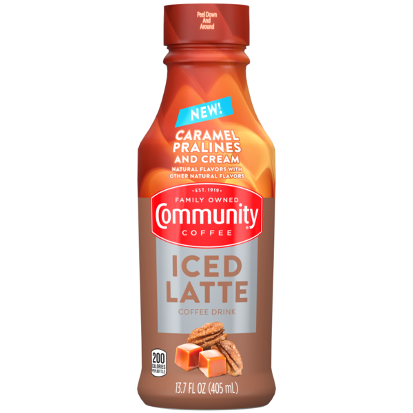 Community Coffee Caramel Pralines & Cream Iced Latte Ready To Drink hero