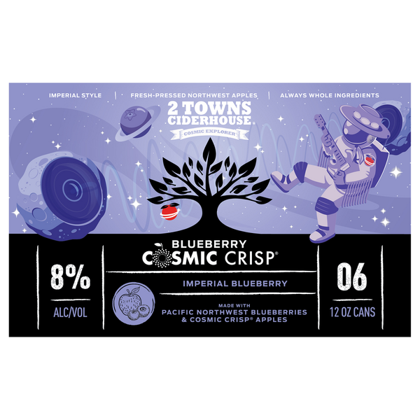 Hard Cider 2 Towns Ciderhouse Cider, Imperial Blueberry hero