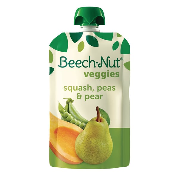 Baby Food & Formula Beech-Nut Veggies Pouch, Squash, Peas, Pears hero