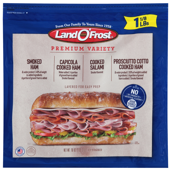 Packaged Lunch Meat Land O’Frost Sub Sandwich Kit, Primo Italiano Style, Vacuum Pack hero