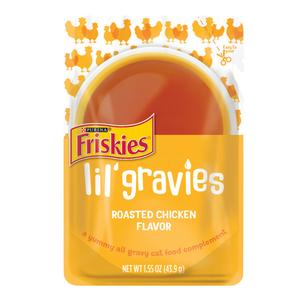 Cat Food Purina Friskies Lil' Gravies Roasted Chicken Flavor Cat Food Lickable Cat Treats hero