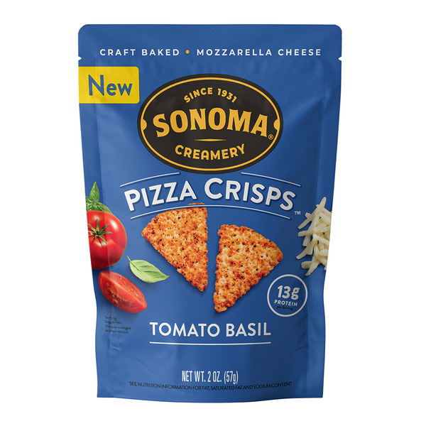 Crackers Sonoma Creamery Tomato Basil Pizza Crisps hero