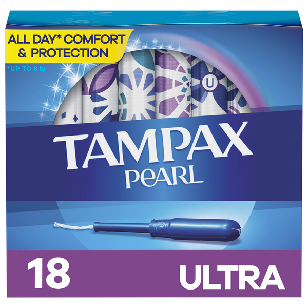 Feminine Care TAMPAX Pearl Tampons Ultra Plastic Unscented hero