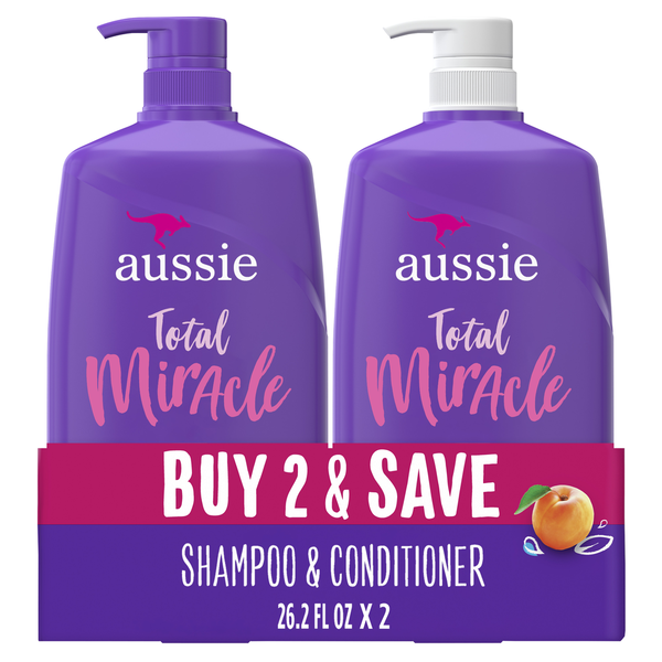 Aussie Total Miracle Shampoo and Conditioner Twin Pack hero