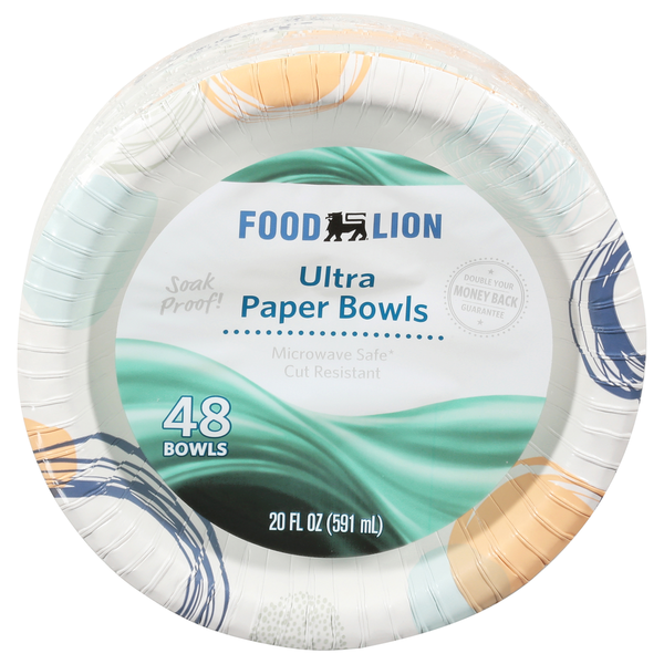 Plates, Bowls, Cups & Flatware Food Lion Paper Bowls, Ultra hero