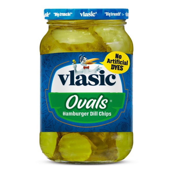 Pickled Goods & Olives Vlasic Ovals Hamburger Dill Pickle Chips, Keto Friendly hero