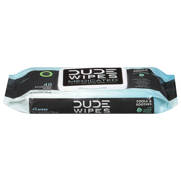 Diapers & Wipes Dude Wipes Flushable Wipes, Medicated, Maximum Strength hero