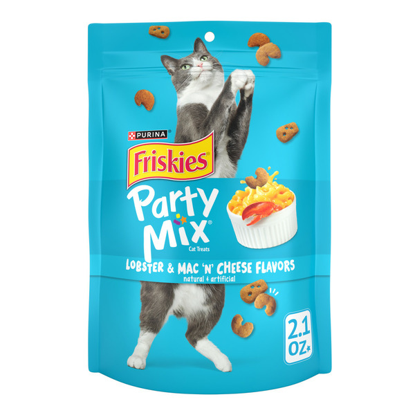 Cat Food & Care Purina Friskies Cat Treats, Party Mix Lobster & Mac 'N' Cheese Flavors hero