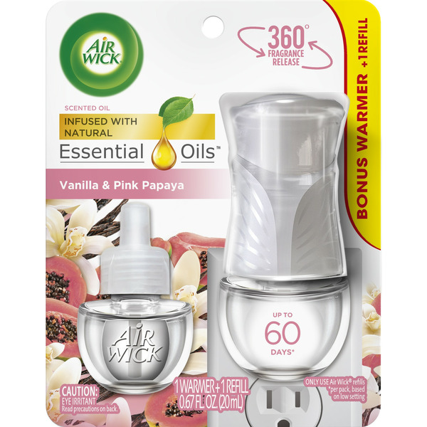 Air Fresheners Air Wick® Plug In Scented Oil (Warmer+1 Refill), Vanilla & Pink Papaya, Air Freshener hero