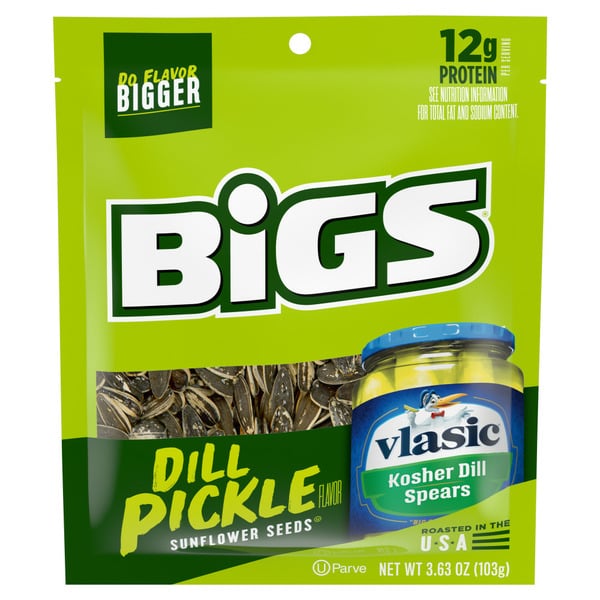 Snacks BIGS Vlasic Dill Pickle Sunflower Seeds hero