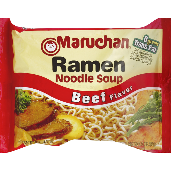 Soup, Broth & Bouillon Maruchan Ramen Noodle Soup, Beef Flavor hero