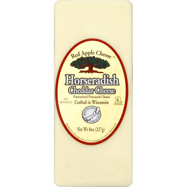 Specialty Packaged Deli Cheeses Red Apple Cheese Cheese, Cheddar, Horseradish hero