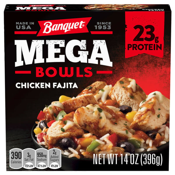 Banquet Chicken Fajita, Frozen Meal hero