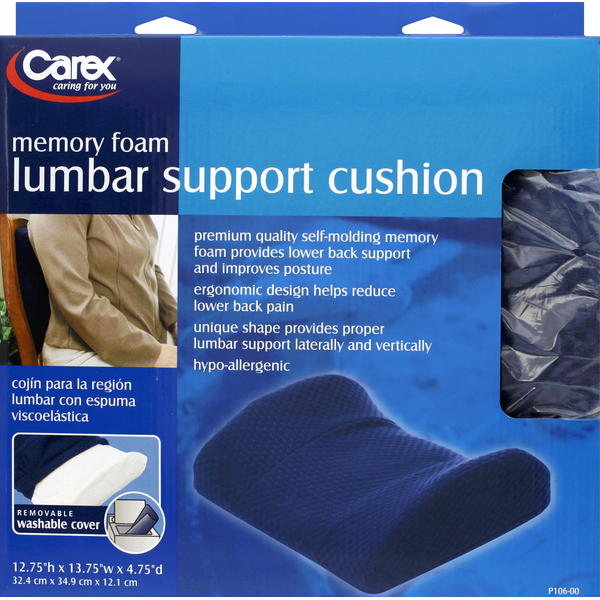 Muscles, Joints & Pain Relief Carex Lumbar Support Cushion, Memory Foam hero