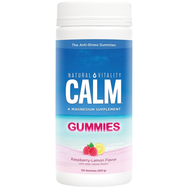 Magnesium Natural Vitality CALM Raspberry Lemon Flavored Gummies Magnesium Citrate Supplement hero