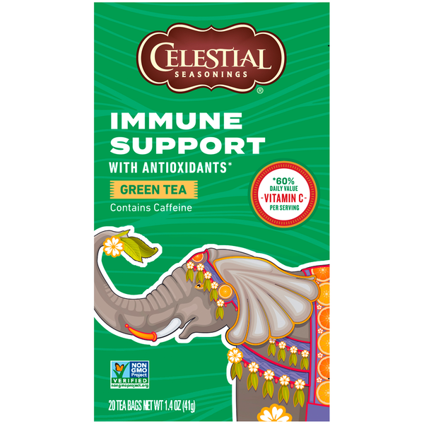 Tea Celestial Seasonings Immune Support Green Tea Bags hero