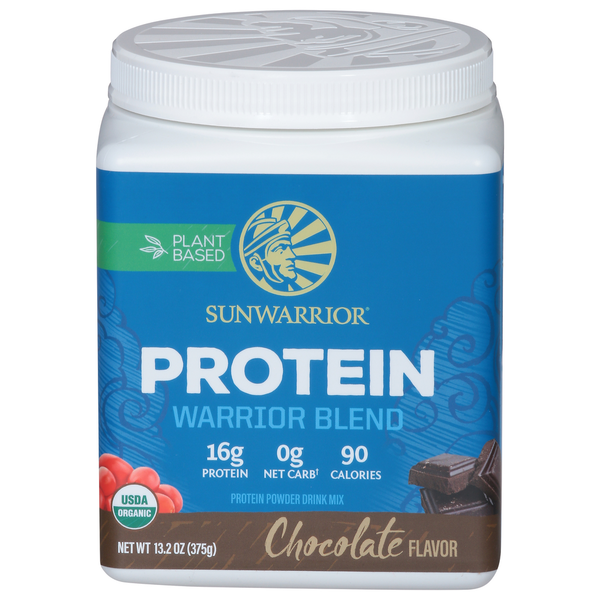 Vitamins & Supplements Sunwarrior Protein Powder Drink Mix, Protein Warrior Blend, Chocolate Flavor hero