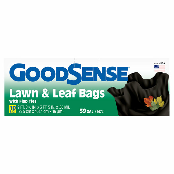 Trash Bags & Liners Good Sense 39 Gal. With Flap Ties Lawn & Leaf Bags hero