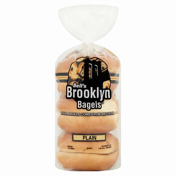 Breakfast Bakery Bell's Brooklyn Bagels Plain Bagels hero