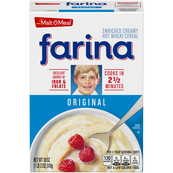 Cereal & Granola Malt-O-Meal Farina Hot Cereal, Original Wheat Farina Breakfast Cereal, Quick Cooking hero