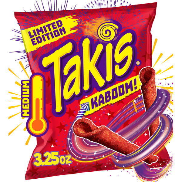 Takis Kaboom! Rolled Tortilla Chips Bag hero