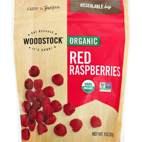 Frozen Fruit & Juice WOODSTOCK Organic Red Raspberries hero