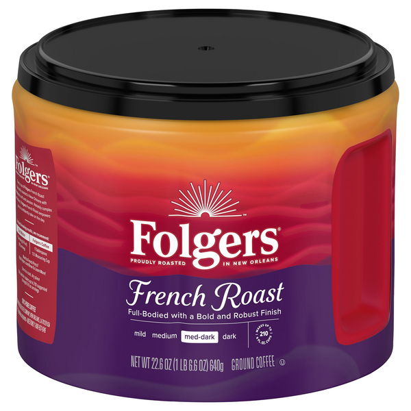 Coffee Folgers Coffee, Ground, Med-Dark, French Roast hero