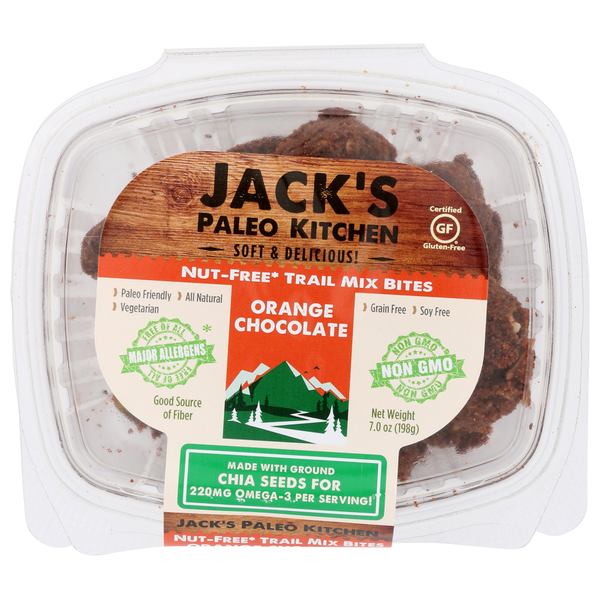 Trail Mix & Snack Mix Jack's Paleo Kitchen Orange Chocolate Trail Mix Bites hero