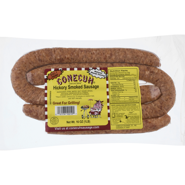 Hot Dogs, Bacon & Sausage Conecuh Smoked Sausage, Hickory hero