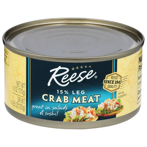 Canned Meat & Seafood Reese's Crab Meat, 15% Leg hero