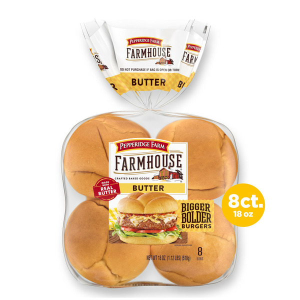 Packaged Bread Pepperidge Farm Butter Hamburger Buns hero