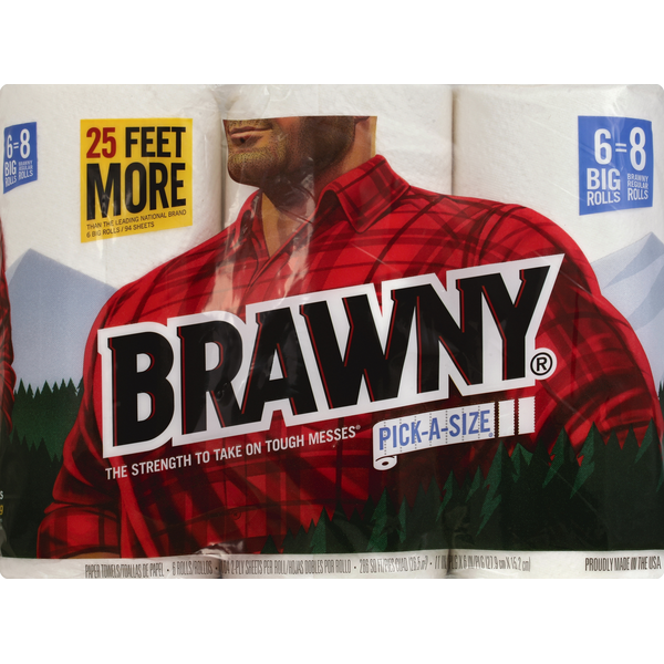 Paper Goods Brawny Paper Towels, Pick-A-Size, 2-Ply hero