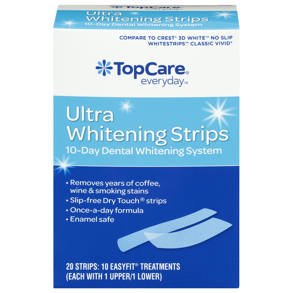 Oral Hygiene TopCare Whitening Strips, Ultra hero