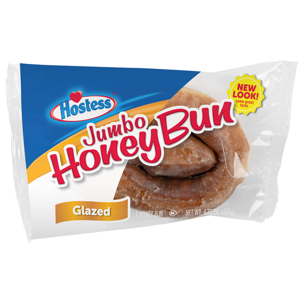 Buns & Rolls Hostess Honey Bun, Glazed, Jumbo hero