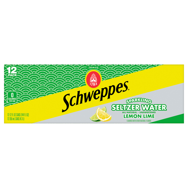 More Household Schweppes Lemon Lime Sparkling Seltzer Water hero