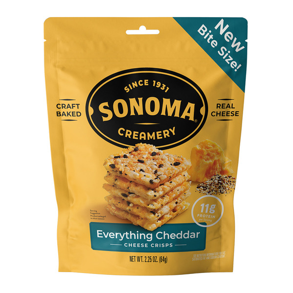 Chips & Pretzels Sonoma Creamery Everything Cheddar Crisps hero