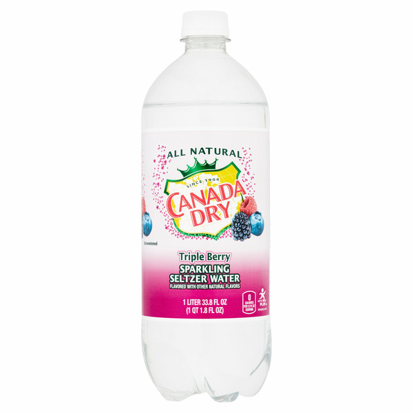 Refrigerated Canada Dry Triple Berry Sparkling Seltzer Water hero