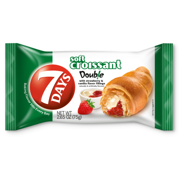 Frozen Dessert 7Days Strawberry & Vanilla Soft Croissant, On the Go Breakfast hero