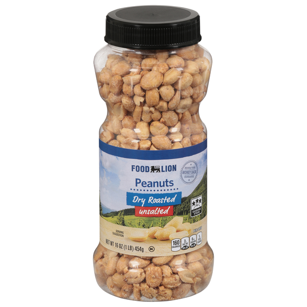 Nuts, Seeds & Dried Fruit Food Lion Peanuts, Dry Roasted hero