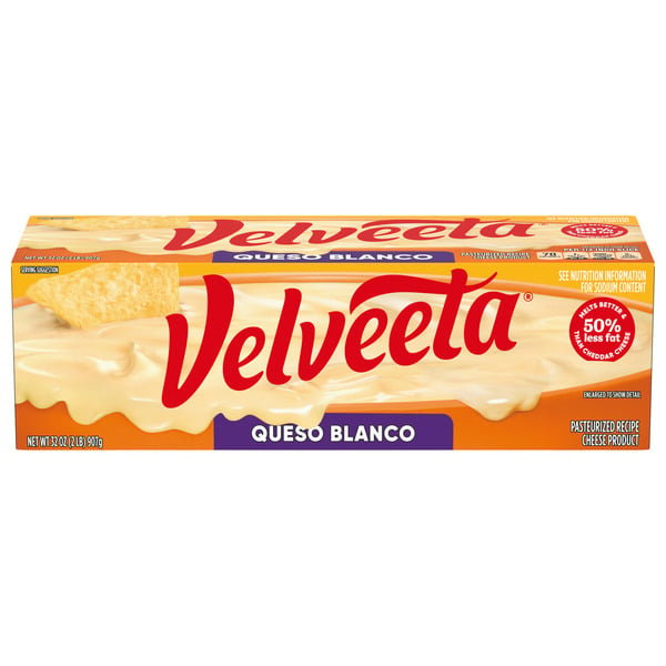 Packaged Cheese VELVEETA Queso Blanco Cheese hero