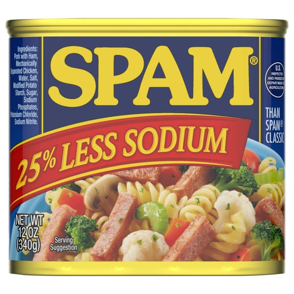 Canned Meat & Seafood SPAM Less Sodium hero