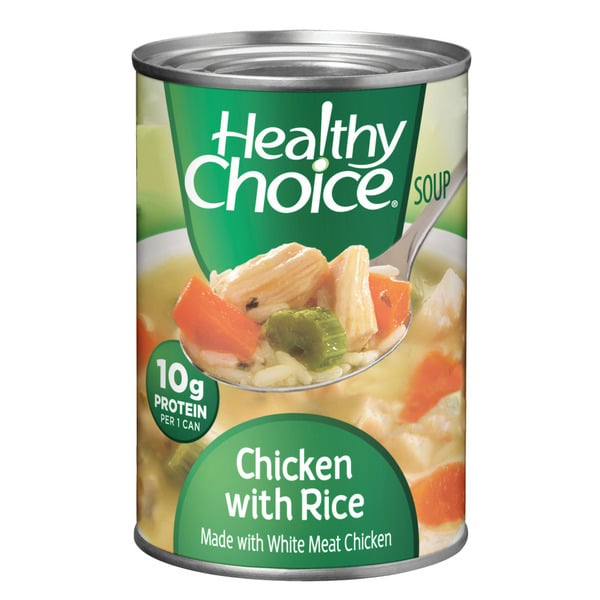 Soup, Broth & Bouillon Healthy Choice Chicken With Rice Canned Soup hero