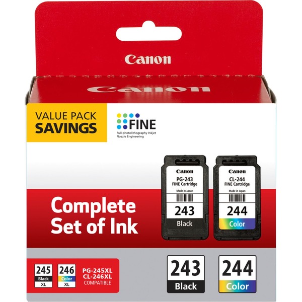 Printer Ink & Accessories Canon 1287C006 PG-243 Black Tri-Color 244 Color Combo Ink Cartridges hero