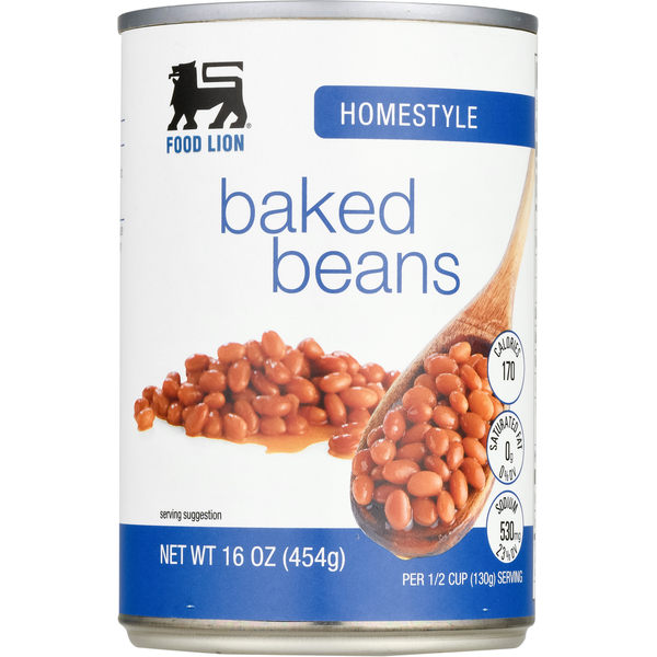 Canned Meals & Beans Food Lion Baked Beans, Homestyle hero