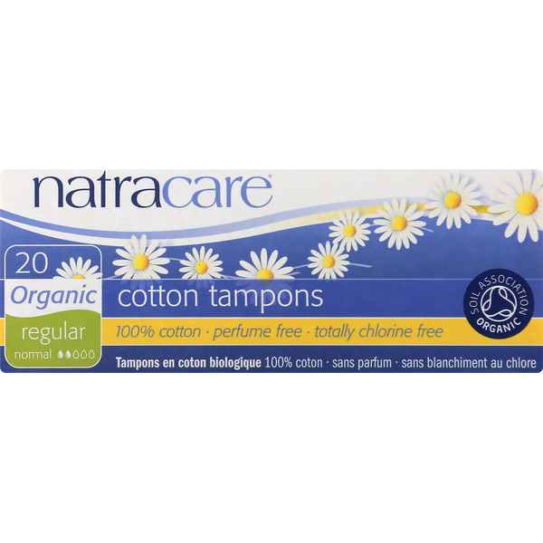 Personal Care | Family Planning Natracare Tampons, Cotton, Organic, Regular, Normal hero