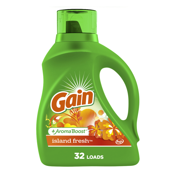 Laundry Gain Aroma Boost Liquid Laundry Detergent, Island Fresh Scent, HE Compatible hero