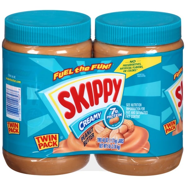 Spreads SKIPPY Creamy Peanut Butter Twin Pack hero